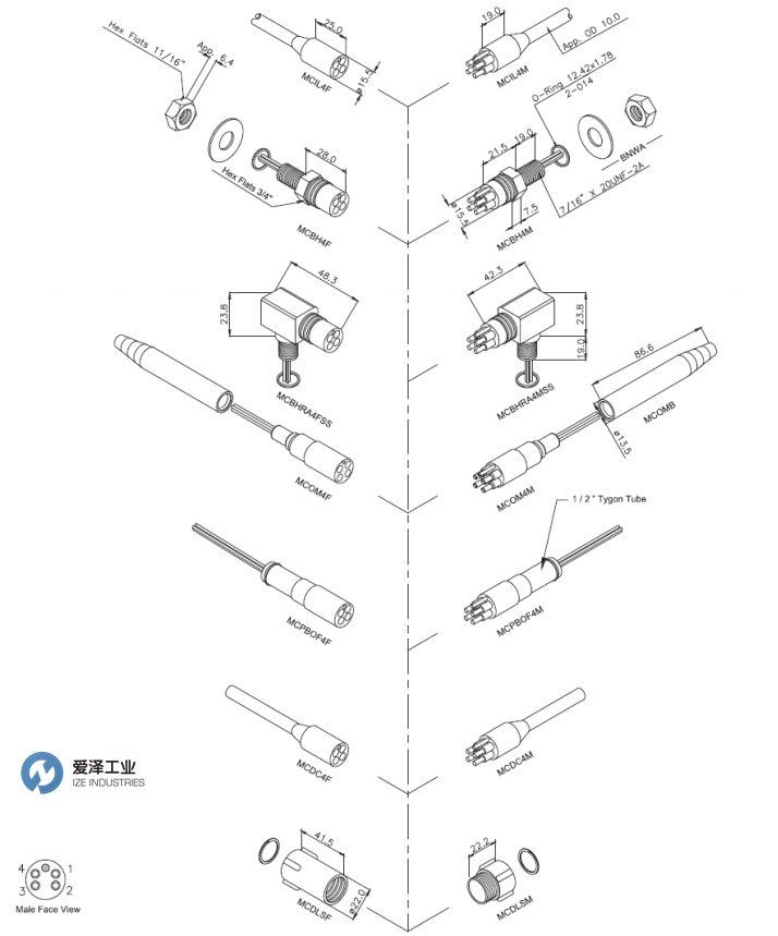 SUBCONN水密连接器4芯 爱泽工业 izeindustries.png