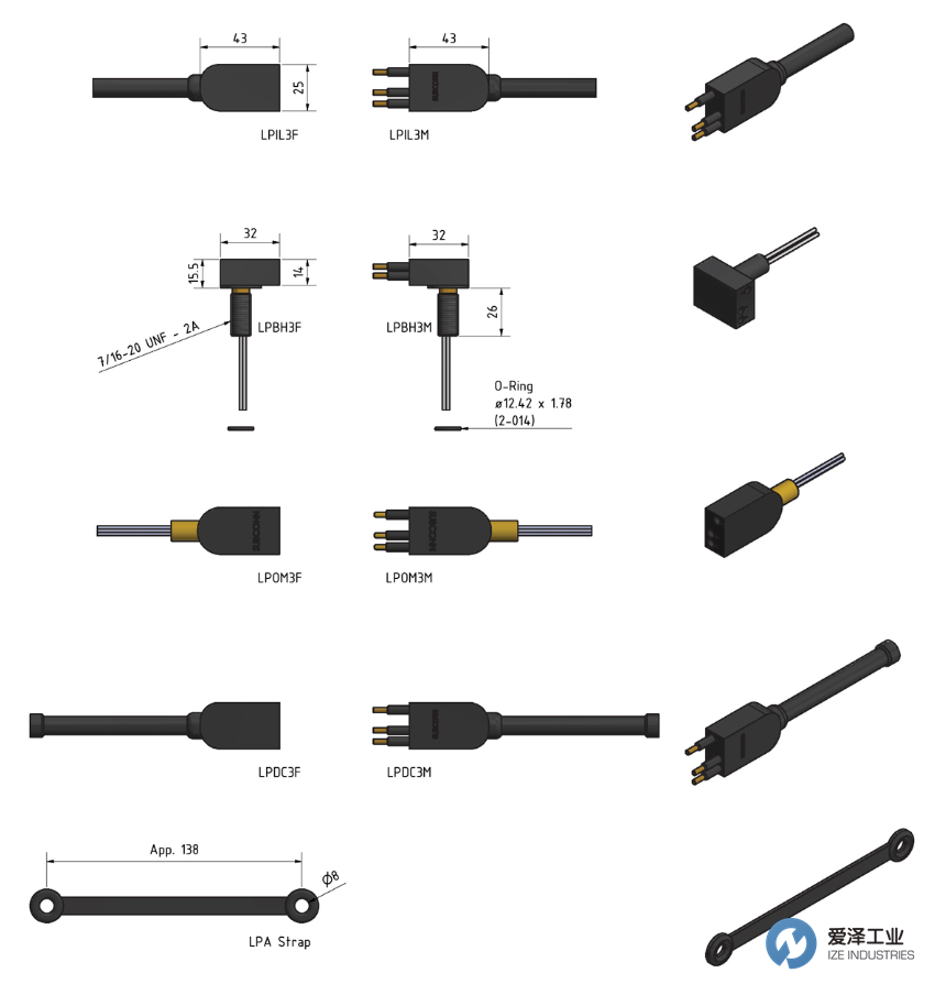 SubConn Low Profile系列3芯及4芯 爱泽工业 izeindustries.png