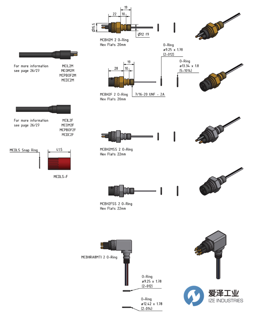 SubConn Micro Circular Double O-ring系列2、3、4、5、6 和 8 芯以及 G2 2、3 和 4 芯 爱泽工业 izeindustries.png