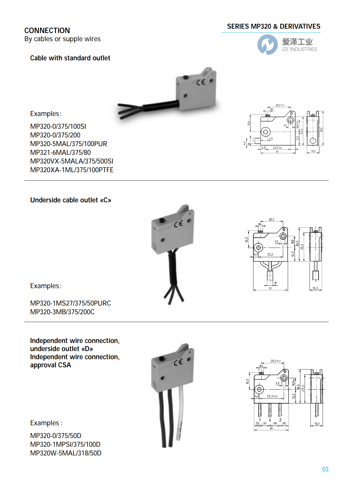 MICROPRECISION微动开关MP320系列 爱泽工业 izeindustries (3).png