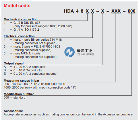 HYDAC压力传感器HDA4800系列 爱泽工业 izeindustries（1）.png